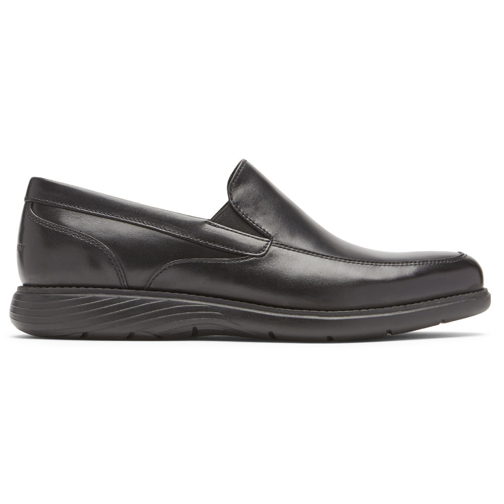 Rockport Mens Loafers Black - Garett Venetian - UK 379-MWUHOD